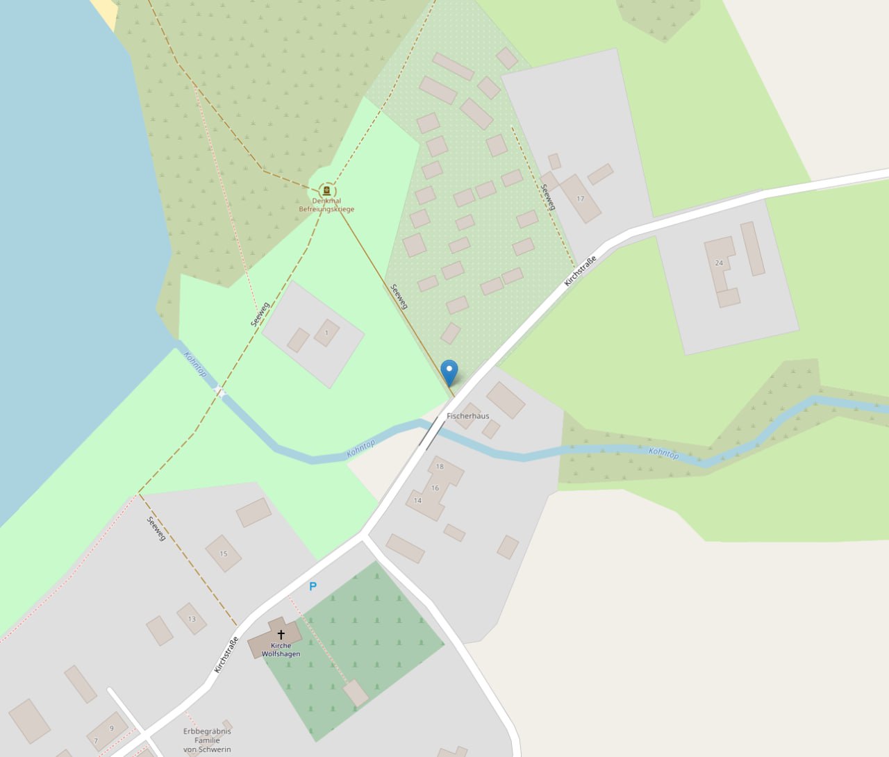 Lageplan der Datsche in Wolfshagen
